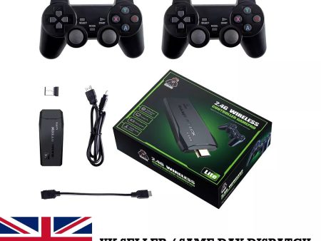 M8 4K HDMI Retro Game Stick Console Plug Play 10000+ Games 2 Wireless Controllers Sale