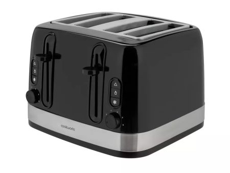 Cookworks Illuminated 4 Slice Toaster Black - Refurbished Online Sale