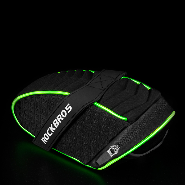 Bicycle Tail Bag With Lights Glow At Night Sale