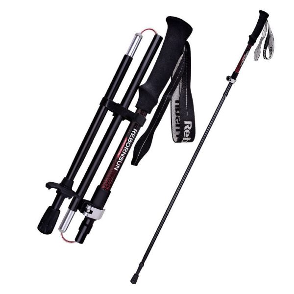 Telescopic folding ultra-light trekking stick Online Sale