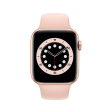 Apple Watch Series 6 (GPS+Cellular, 44mm) - Dourado com bracelete desportiva Rosa-Areia Fashion