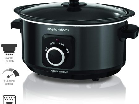 Morphy Richards 3.5L Sear & Stew Slow Cooker, Shatter Resistant - Refurbished Online now