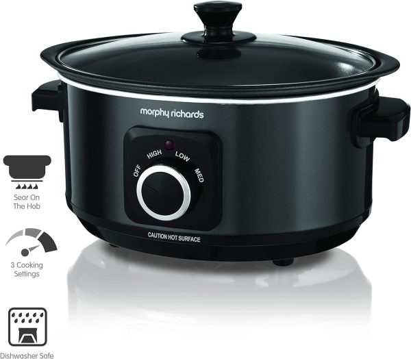 Morphy Richards 3.5L Sear & Stew Slow Cooker, Shatter Resistant - Refurbished Online now