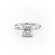 The Nicole Set With A 2.5 Carat Princess Moissanite For Sale