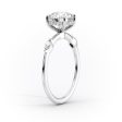 The Nicole Set With A 2.5 Carat Princess Moissanite For Sale