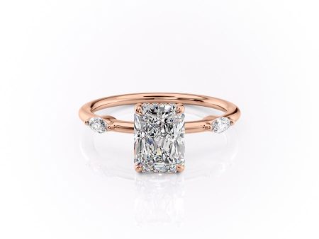 The Nicole Set With A 1.5 Carat Radiant Moissanite on Sale