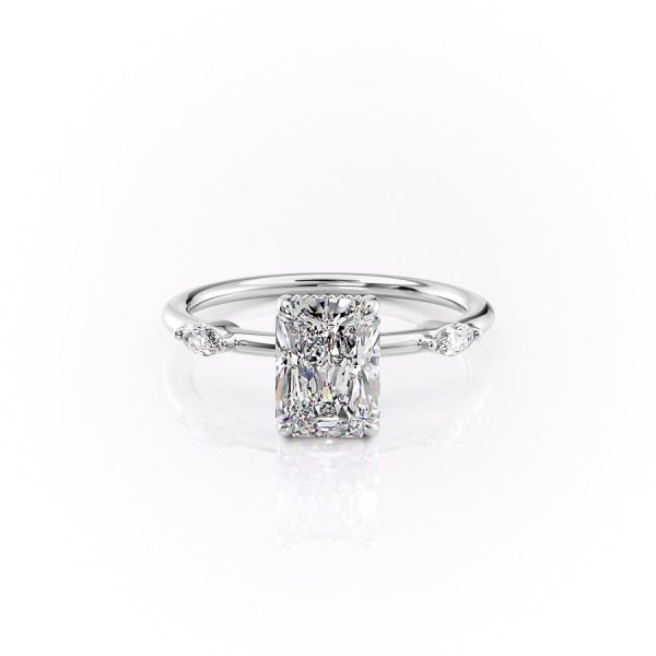 The Nicole Set With A 4 Carat Radiant Moissanite Online Sale