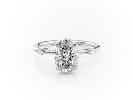 The Nicole Set With A 2.5 Carat Oval Moissanite Online now