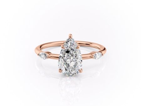 The Nicole Set With A 2.5 Carat Pear Moissanite Sale